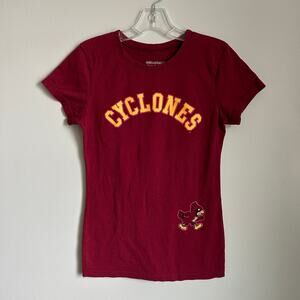 Jones Mitchell Burgundy Iowa State Cyclones Crewneck Short Sleeve Tee XL Youth